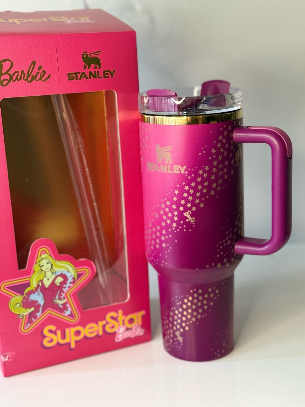 Limited Edition Barbie x Stanley Pink Superstar Insulated Tumbler. 40 Oz new!